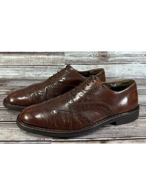 Mephisto Martial Leather Wingtip Brogue Oxfords Dress Shoes  size 9 US Brown